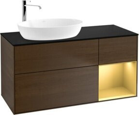 V&B Waschtischunterschrank Finion Wandbeleuchtung in Platinum, Breite: 120 cm, Tiefe: 50,1 cm, Höhe: 50,1 cm - Bild 1