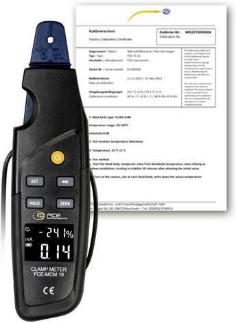 PCE Instruments PCE-MCM 10-ICA Digitale Stromzange in Schwarz mit KFZ-Messfunktion und ISO-Kalibrierung - Bild 1