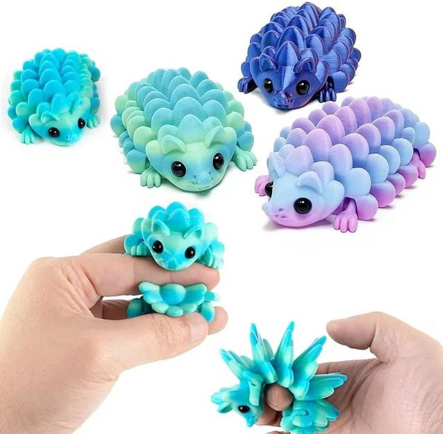 Beweglicher Igel als 3D-Druck-Figur von Binchi Outdoor Product, mehrfarbig, Höhe: 7,5 cm - Bild 1