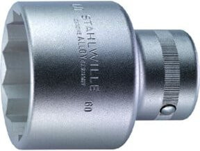 Stahlwille Steckschlüsseleinsatz aus Edelstahl, Farbe Silber, Breite: 60 mm, Höhe: 90 mm, 1 Zoll (25 mm) - Bild 1