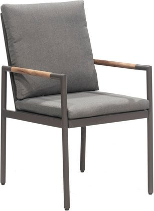 CASAYA Sessel Nibelle aus Aluminium in Grau mit Polsterung und Armlehnen, Breite: 52,6 cm, Höhe: 89 cm - Bild 1