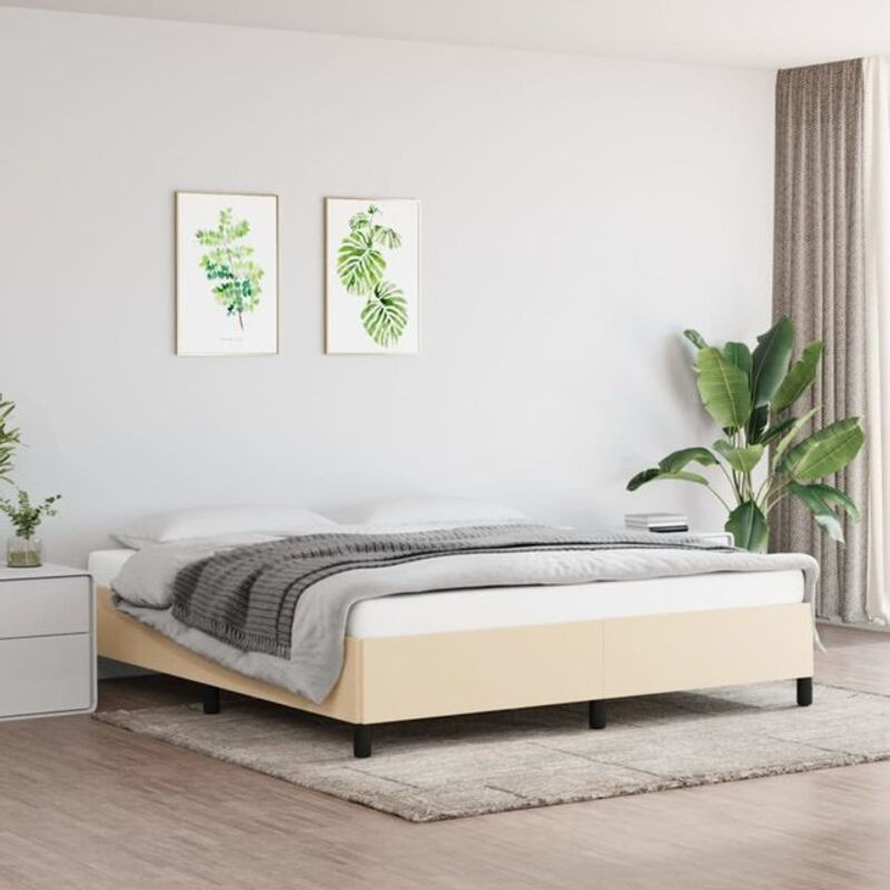 Polsterbett vidaxl in Beige aus Stoff und Holzwerkstoff, B/T: 180 x 200 cm - Bild 1