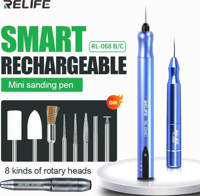 RELIFE RL-068 B/C Elektrisch verstellbarer Schleifstift in Blau für die Mobiltelefon-CPU-Reparatur zum Schneiden und Polieren - Bild 1