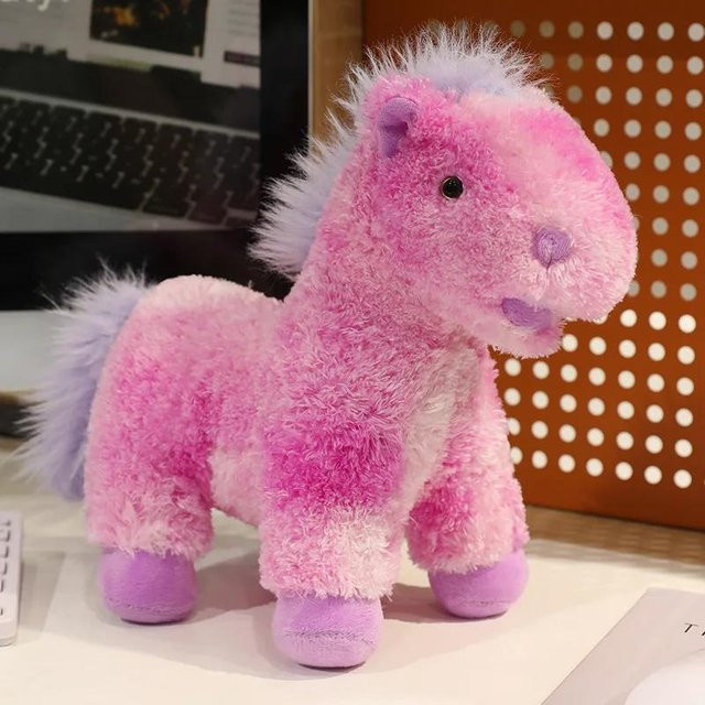 Süßer Mu Cheng Regenbogenpferd Einhorn, Plüschtier, Bunt, 22cm - Bild 1