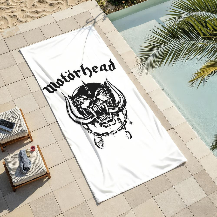 Motorhead Rockband Trockentuch Badehandtuch für Schwimmen, Camping, Yoga und Strand, B x H: 150 x 180 cm - Bild 1
