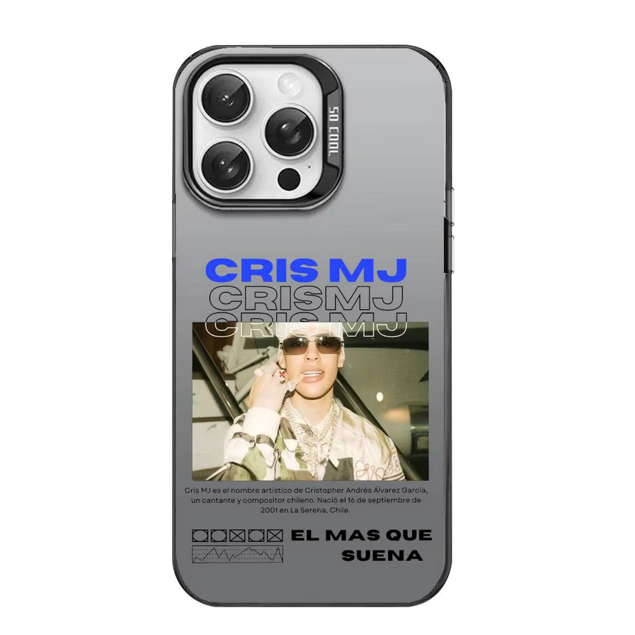 C-Cris Designer Handyhülle mit MJ Singer Rap Motiv für iPhone 11 bis iPhone 17 Pro Max in Multicolour Matt Laser Aurora Design - Bild 5