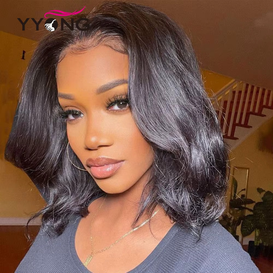 Yyong Body Wave Bob Spitze Perücke, Echthaar, Damen - Bild 2