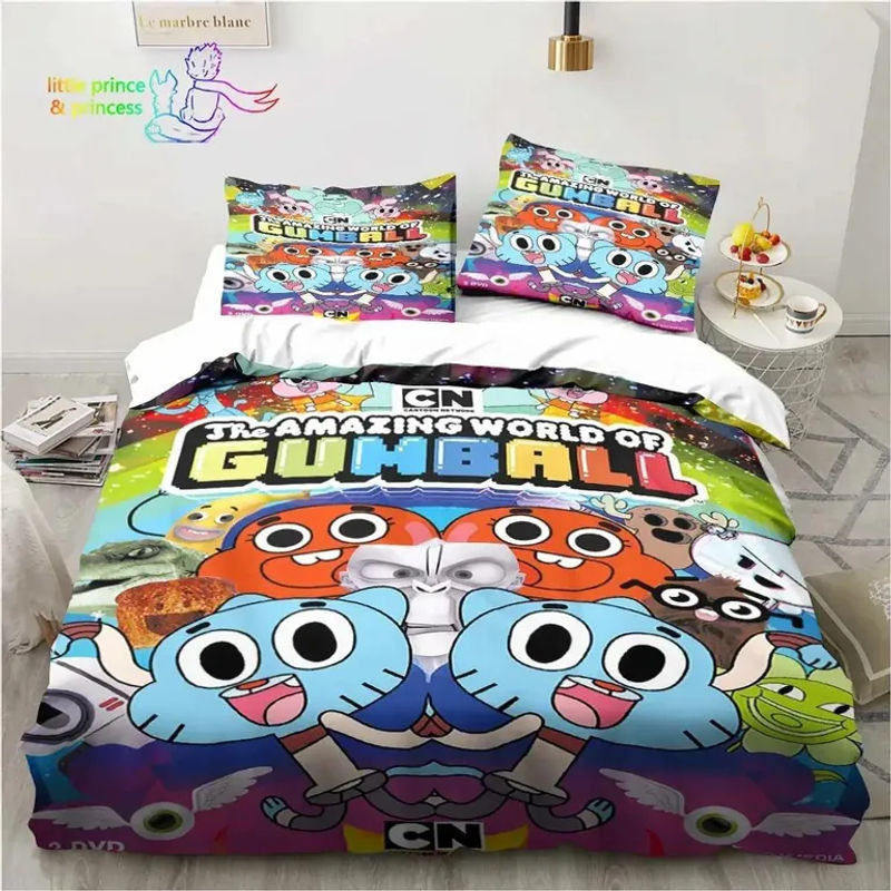Amazing World Gumball Bettwäscheset aus Mikrofaser mit Motiv, Mehrfarbig, B/H: 228 x 228 cm - Bild 2