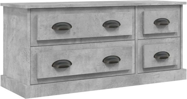 vidaXL TV-Schrank aus Holzwerkstoff in Betongrau, B/T/H: 100 x 35,5 x 45 cm - Bild 1