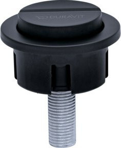 Duravit Ersatz-Drückerplatte für Dual Flush in Mattschwarz, B: 13,5 cm, H: 11,5 cm - Bild 1