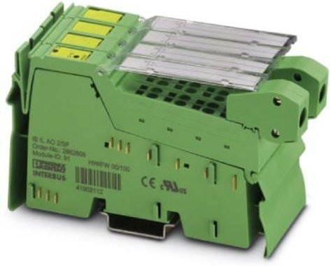 Phoenix Contact SPS-Erweiterungsmodul IB IL AO 2/SF-2MBD-PAC 2862194 24 V/DC in Grün - Bild 1
