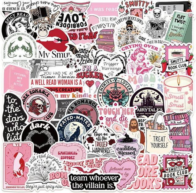 50 Stück Love Reading Aufkleber Multicolor zur Dekoration von Notebook, Gepäck und Helm von RecordingYourLife Store - Bild 1