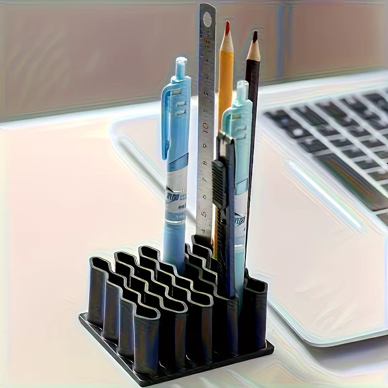 YOCITY 2er-Set Salbenhalter aus Silikon mit 32 Fächern, Mehrzweck-Organizer für Kosmetik und Stifte, Schwarz und Weiß - Bild 2
