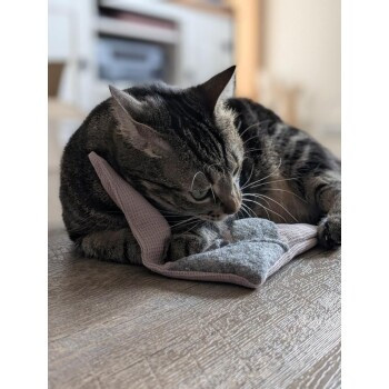 Kater Kasimir Mausbert, 3-teiliges Set, Spielmaus für Katzen, aus BIO-Baumwolle mit Katzenminze, Baldrian und Matatabi - Bild 2