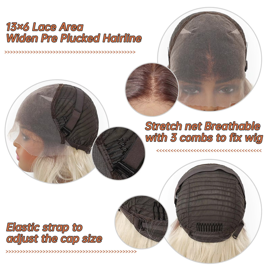 HENRY MARGU Perücke, Ombre Blonde, langes gewelltes Haar, Synthetische Faser - Bild 3