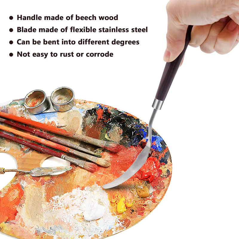 11-teiliges Malermesser-Set aus Edelstahl in Silber zum Mischen und Schaben für Öl-, Leinwand- und Acrylmalerei - Bild 3