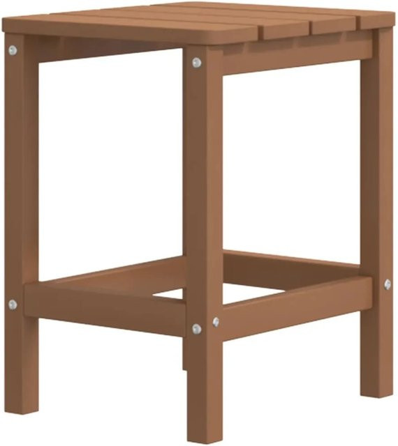 vidaXL Adirondack-Gartentisch aus HDPE in Braun, UV-beständig, B/T/H: 38 x 38 x 46 cm - Bild 1