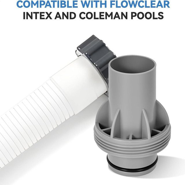 Universelle Pool-Schlauchkupplungen für PVC- und Weichschläuche in Grau - Bild 1