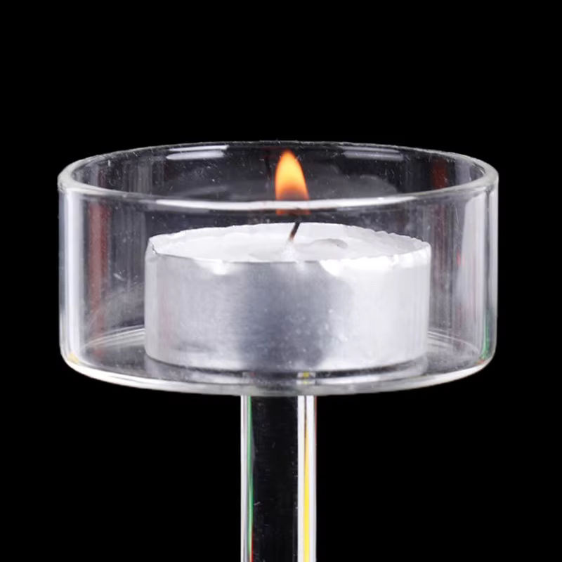 South Moon Kristallglas Teelichthalter Set aus transparentem Glas für Hochzeit und Tischdekoration - Bild 5