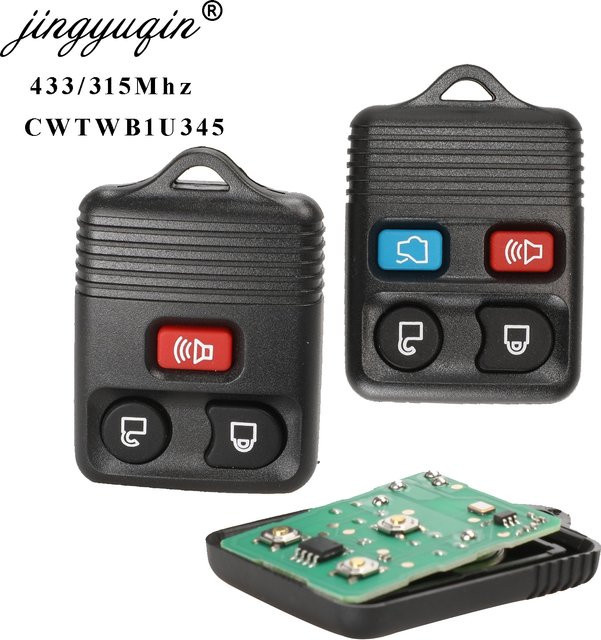 Jingyuqin Fernbedienung Auto Schlüssel in Schwarz für Ford Edge Escape F150 Freestar Lincoln Mark LT Mazda Tribute Mercury Monterey (315/433 MHz) - Bild 1