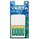 Varta Akkuladegerät Plug Charger für 2x oder 4x AA/AAA inklusive 4 AA Akkus 2100mAh, Weiß, B: 7,4 cm, T: 6,6 cm, H: 11,6 cm - Bild 2