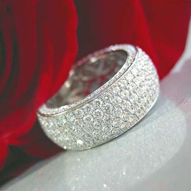 Caoshi Fingerring, Messing, Zirkonia, gray, Damen - Bild 1