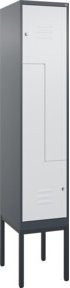 C+P Z-Spind Classic PLUS Gestell mit 2 Fächern und Zylinderschloss in Anthrazit, Grau und Schwarz, H x B x T: 212 x 40 x 50 cm - Bild 1
