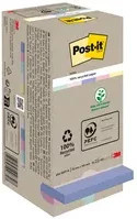 Post-it Recycling Notes Tower Haftnotizen Pastell Rainbow, 16er Pack, B/H: 7,6 x 7,6 cm, Mehrfarbig - Bild 1