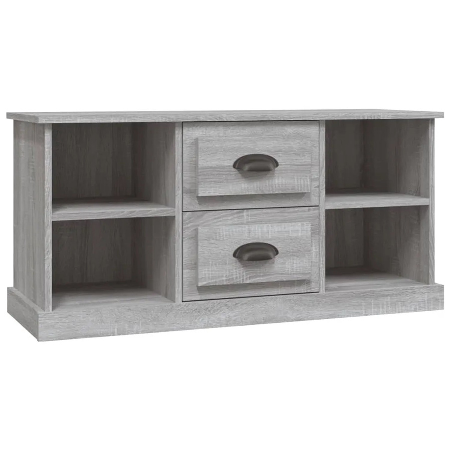 vidaXL TV-Schrank aus Holzwerkstoff in Grau, B/T/H: 99,5 x 35,5 x 48 cm - Bild 2