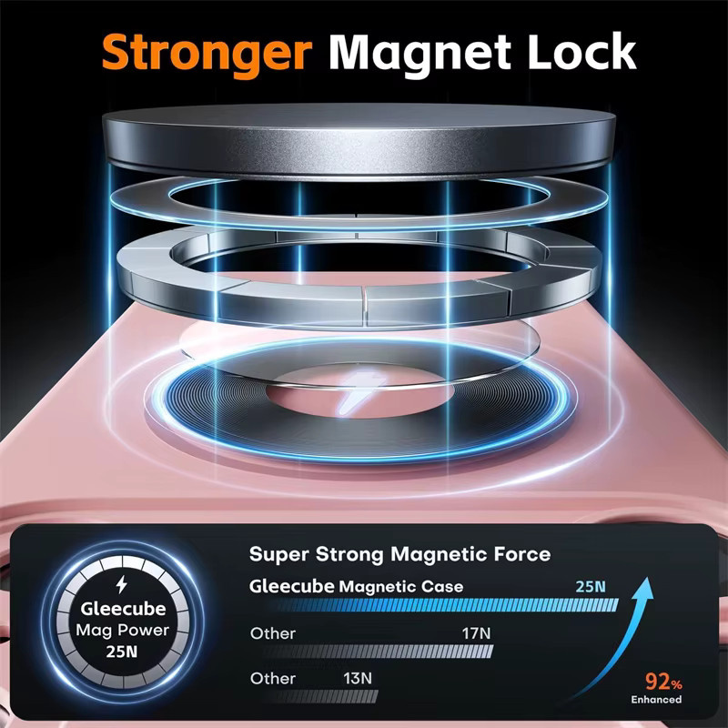 Magnetische Silikon-Schutzhülle mit MagSafe Kompatibilität für Apple iPhone 17 Air 16 15 14 13 12 Pro Max Plus in Beige und Pink - Bild 6