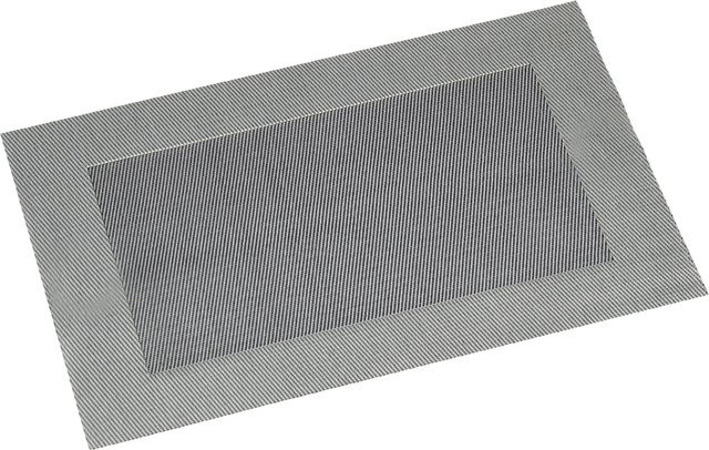 Kesper Platzmatte aus Kunststoff in Silber mit Streifen, B/L: 29 x 43 cm - Bild 1