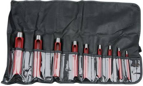 KS Tools 129.2111 Locheisen-Set aus Stahl in Rot - Bild 1