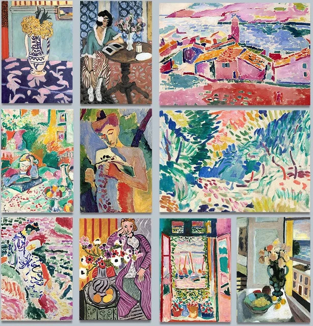 Potdemiel Henri Matisse bunter Landschafts-Leinwanddruck, moderne Wandkunst in Multicolor für dein Wohnzimmer oder Schlafzimmer - Bild 1