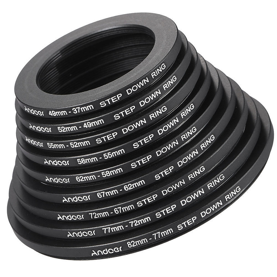 Andoer 18er Set Step-Up/Step-Down Objektivfilter Metalladapter in Schwarz - Bild 3