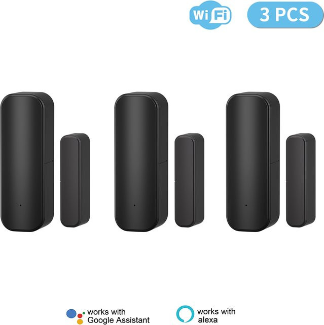 Tuya Smart Wifi Tür- und Fenstersensor zur Einbruchsicherung in Schwarz - Bild 1