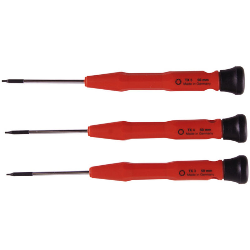 Connex Feinmechanikerschraubendreher-Set, 3-teilig, rot/silber/schwarz - Bild 2