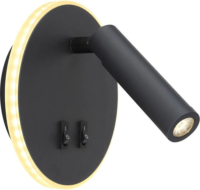 Globo LED-Wandleuchte Many Schwarz Rund mit Up-Down Lichteffekt Ø 14,6 cm - Bild 1