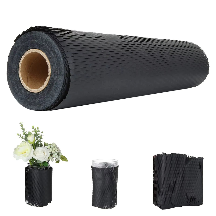 PeriPage Schwarzes Wabenpapier aus recycelbarem Kraftpapier als Puffer und Geschenkverpackung - Bild 2
