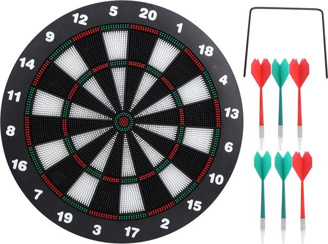 Wosawe Dartscheibe, 16,5 Zoll, mit 6 Dart-Set, black - Bild 1