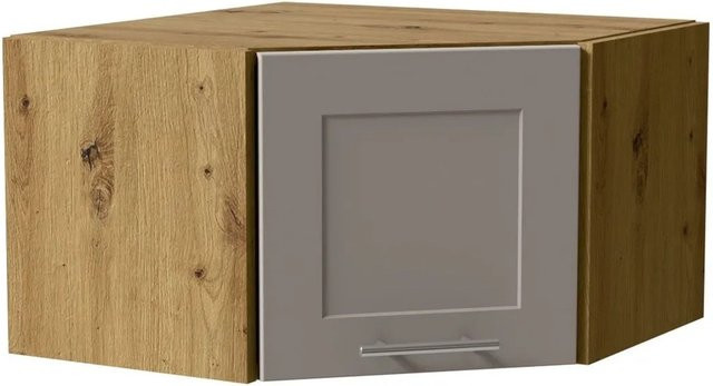 Eckhängeschrank Oslo von Feldmann-Wohnen in Eiche Artisan und Kaschmir Matt, B/T/H: 60 x 36 x 60 cm - Bild 1