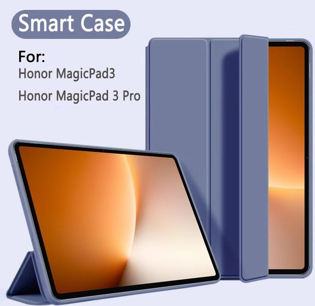 Magnetische Schutzhülle für Honor MagicPad 3 / 3 Pro 13,3 (2025) aus Leder und Silikon TPU in Schwarz oder Blau - Bild 1