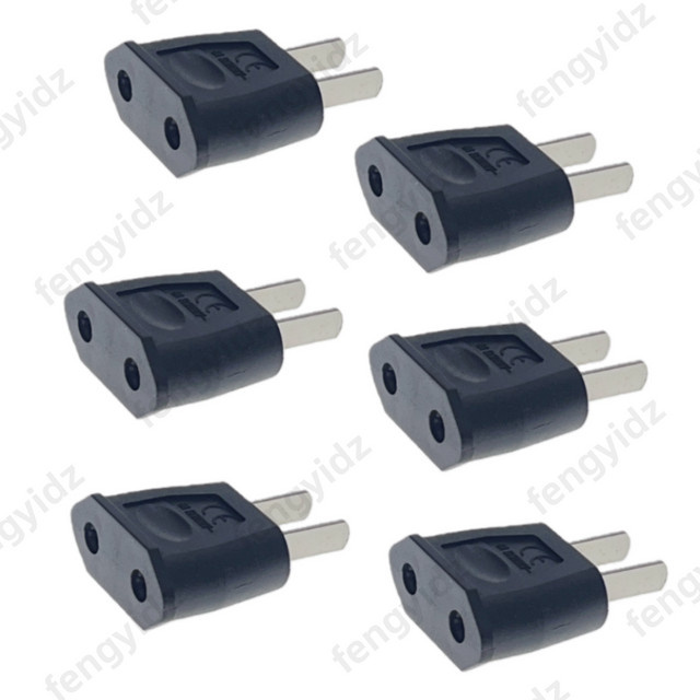 Fengyidz Reiseadapter EU auf US Stromstecker Wandstecker Konverter Schwarz - Bild 1