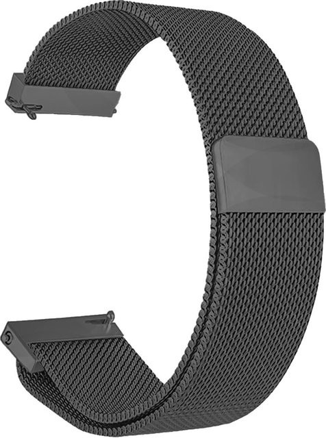 Uhrenarmband Edelstahl, Milanaise, Schwarz, Unisex - Bild 1