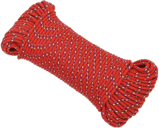 vidaXL Bootsseil aus Polypropylen in Rot, Durchmesser: 5 mm, Länge: 25 m - Bild 1