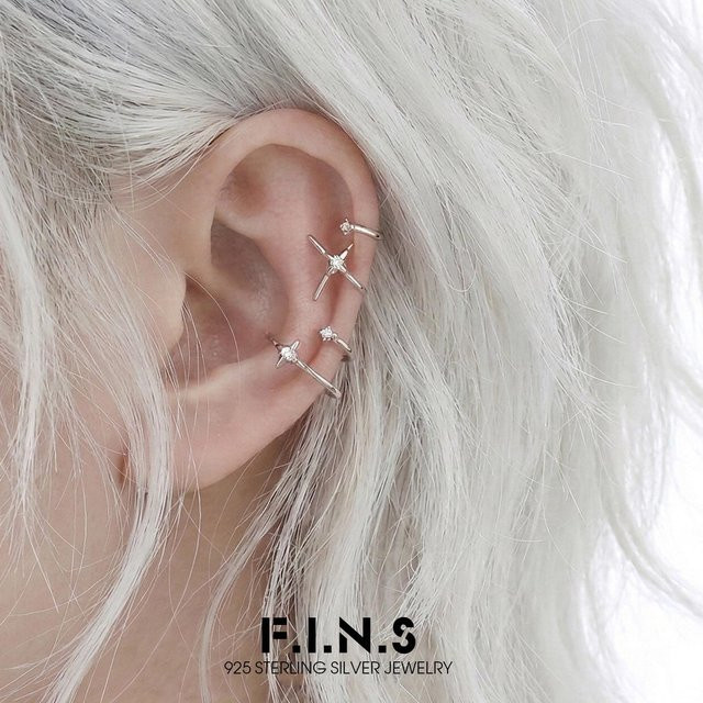 F.I.N.S Ohrring, 925 Silber, Zirkonia, Unisex - Bild 1