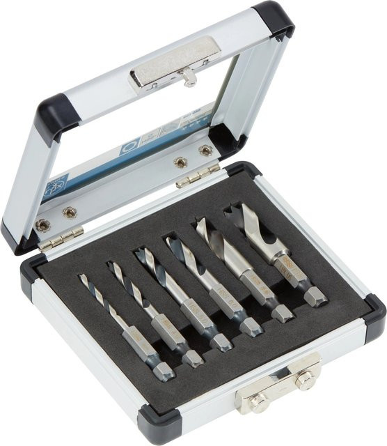 LUX-TOOLS Holz-Bohrer Set 6-Kant, 6-teilig, Silber, Stahl - Bild 1