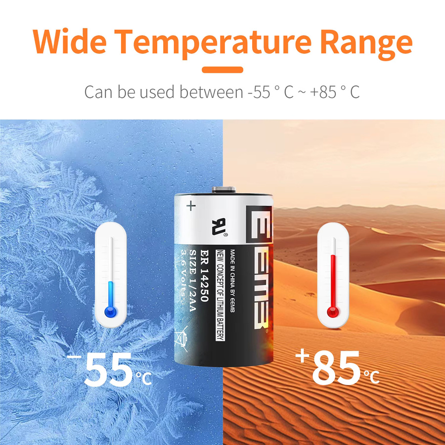 EEMB ER14250 3,6V Lithium-Batterie 1200mAh, 50 Stück nicht wiederaufladbare Batterien für Smart Meter und IoT-Sensoren - Bild 5