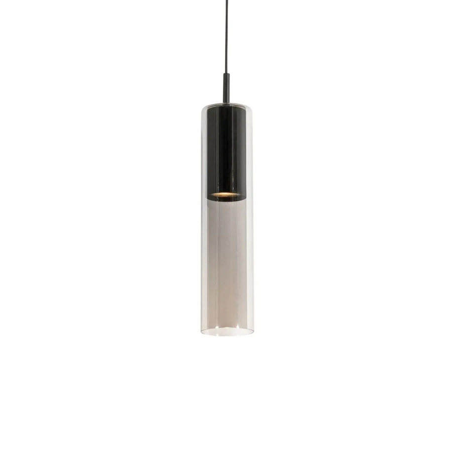 QAZQA Iconic Lloyd Moderne Pendelleuchte für 1-phasiges Schienensystem in Schwarz mit transparentem Glas und dimmbarer LED GU10 - Bild 2