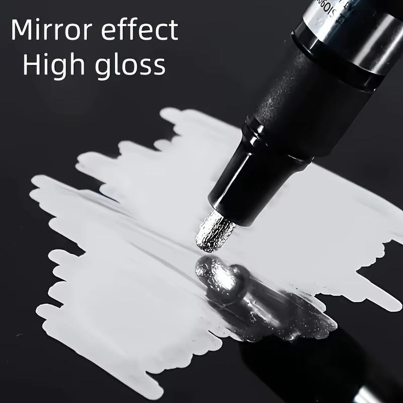 2er-Pack Spiegelmarker-Stifte mit feiner Spitze in Silber und Gold für DIY-Projekte und Unterschriften - Bild 3