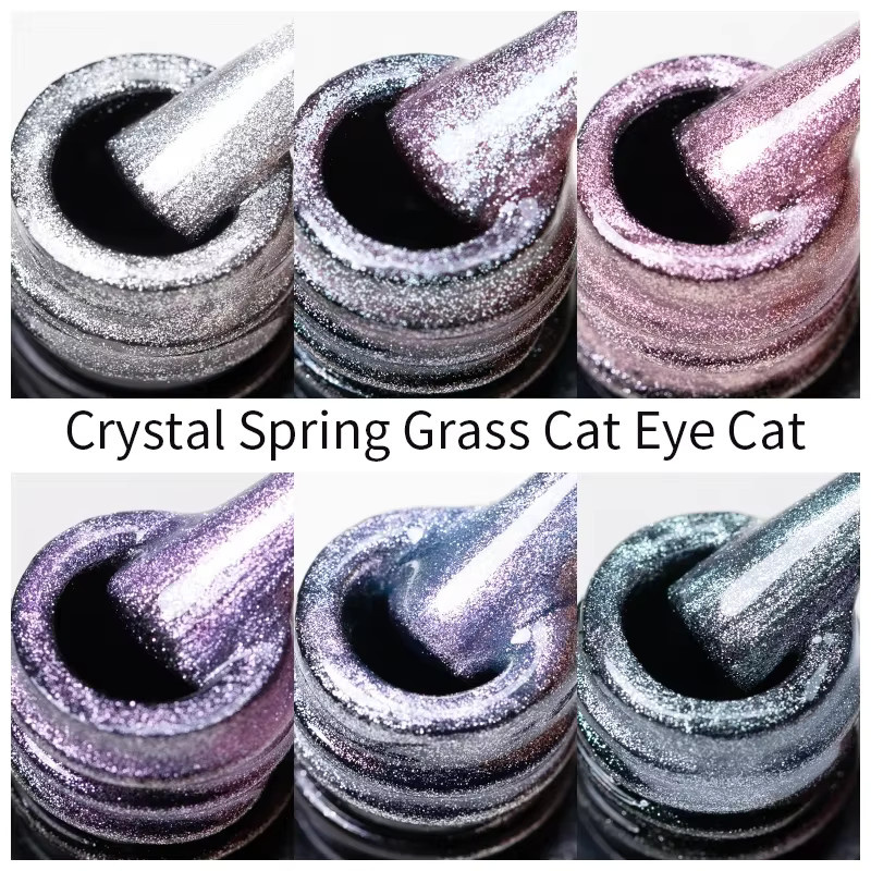 AWSTORG Kristall Weiß Cat Eye Gel Nagellack, 7,5 ml - Bild 2